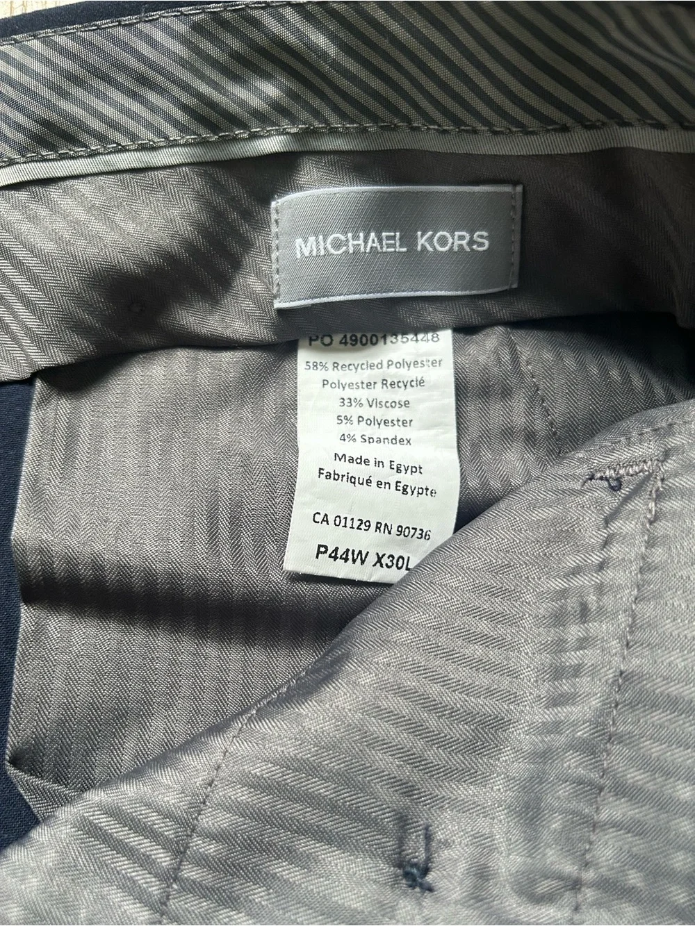 Michael Kors Men's Navy Dress Pants - Straight Leg